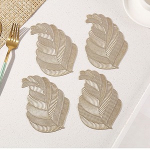 Sous-verre rond en PVC de style européen pour la décoration de la maison, sous-verres tissés, set de <span class=keywords><strong>table</strong></span>, tapis pour tasse à café, imperméable, antidérapant - Product Image 3