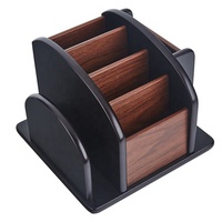 Boîte de rangement de télécommande de bureau polyvalente créative en bois table en bois porte-stylo de stockage de petits objets
