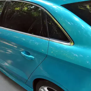 Глянцевая Прозрачная синяя Автомобильная виниловая пленка ПВХ Виниловая автомобильная пленка