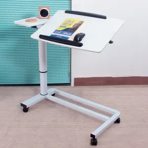 New Product Over Bed Portable Working Drawing Gaming Table With Wheels Pneumatic Height Adjustable Table