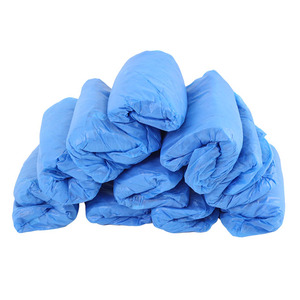 Surchaussures jetables en PP non tissé et PE antidérapantes, bleues, pour salle blanche et usage médical - Product Image 6