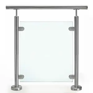 Hot Sale 304 316 Bar Railing Post For Interior And Exterior Stair Balustrade Glass Balcony Porch Railing