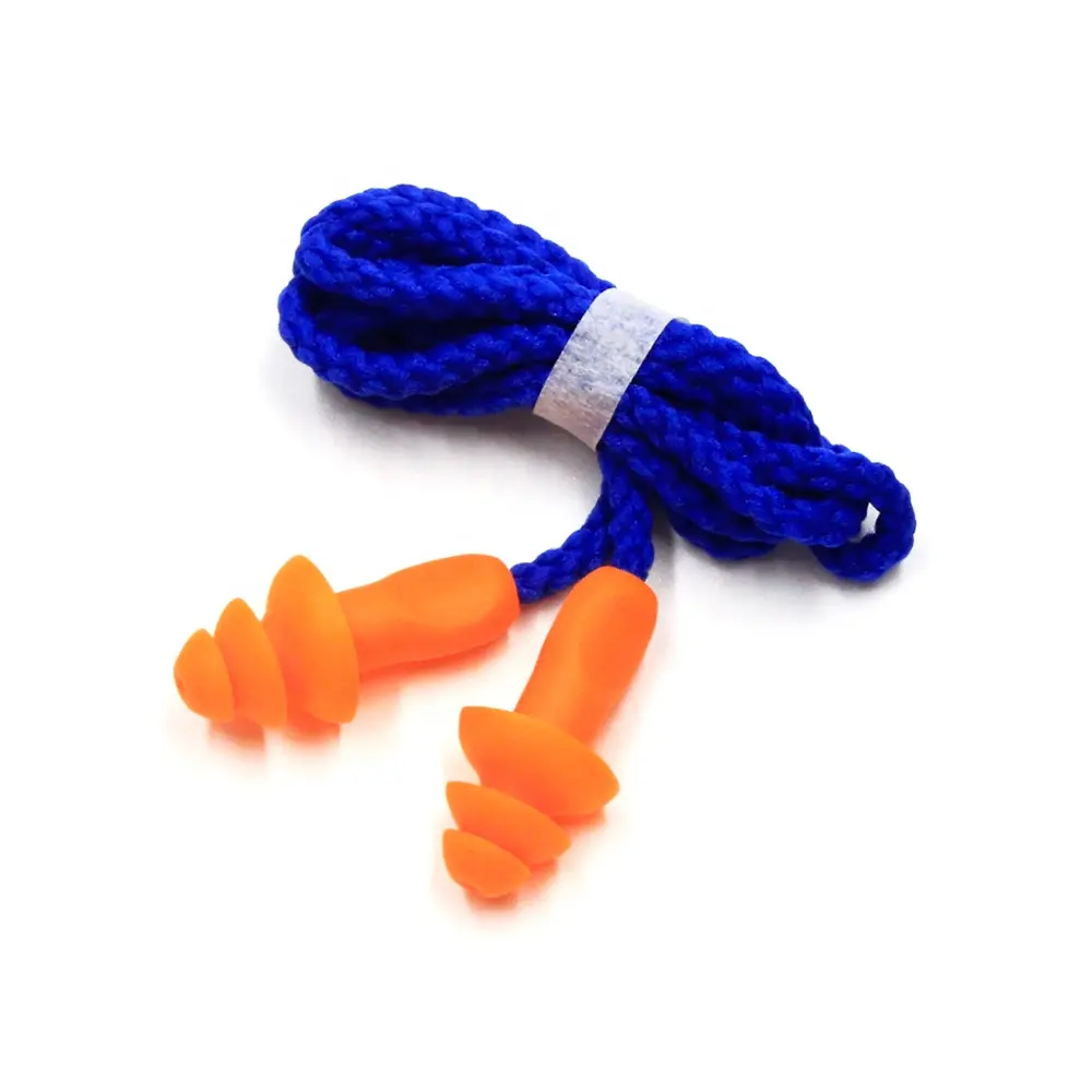 Reusable Silicone Earplugs With Cord Sleeping Individually Wrapped Ear Plugs Hearing Protection Noise Cancelling Earplugs