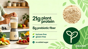 Proteína Vegana Orgánica OEM, 50 Superalimentos en Polvo, 21 g de Proteína Vegetal, <span class=keywords><strong>Sin</strong></span> <span class=keywords><strong>Lactosa</strong></span>, <span class=keywords><strong>Sin</strong></span> Gluten, <span class=keywords><strong>Sin</strong></span> Azúcar, Polvo Sustituto de Comida - Product Image 3