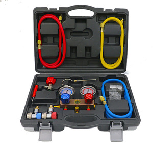 เครื่องมือใหม่ชุดเครื่องปรับอากาศแบบฟลูออไรด์, ชุดทำความเย็นควา<span class=keywords><strong>มด</strong></span>ันสารทำความเย็นแบบถอดเร็วอเนกประสงค์มาตรวัดคู่อุปกรณ์ซ่อมเครื่องทำความเย็น - Product Image 1