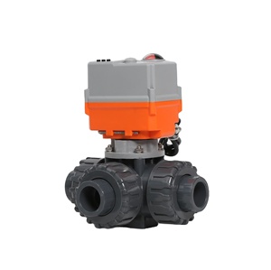 วาล์วบอลไฟฟ้า AC/DC24V AC220V แบบขายส่ง 2/3 ทาง UPVC PVC สำหรับน้ำ พร้อมซีล PTFE มอเตอร์ไฟฟ้าขับเคลื่อน รองรับ OEM - Product Image 3