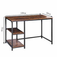 Bureau d'ordinateur moderne à trois niveaux avec étagères de rangement pour bureau à domicile et salon