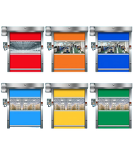 Porte à enroulement en PVC et acier inoxydable, tailles et couleurs personnalisables, pour usines, ateliers, entrepôts, portes de salle blanche