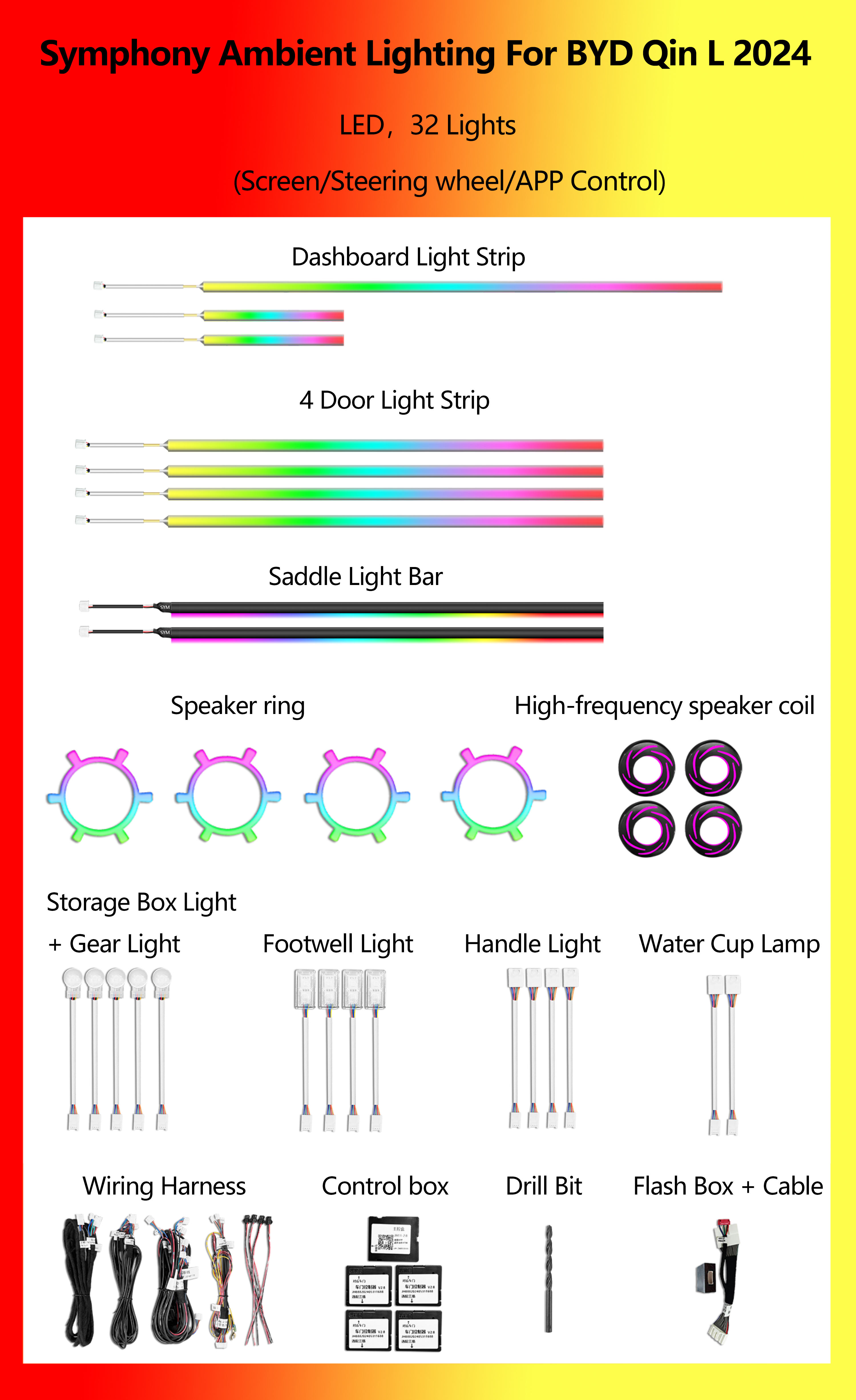 BYD Qin L Symphonie 32 Lumières