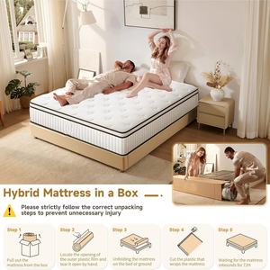 Kral yatak 14 inç Euro üst jel bellek köpük <span class=keywords><strong>Cal</strong></span> kral hibrid yatak ile 7 Premium katmanlar cep bahar ev mobilya - Product Image 3