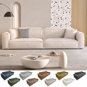 Sofá Individual <span class=keywords><strong>de</strong></span> Terciopelo Blanco, Estilo <span class=keywords><strong>Chaise</strong></span> Longue, para Sala <span class=keywords><strong>de</strong></span> Estar, Compresión al Vacío, Superventas - Product Image 3