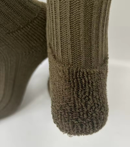 Custom Logo Spring Eco-Friendly Outdoor Running <b>Socks</b> – Green Cotton Knit Ribbed Men Thick Terry Cushioned Crew Sport <b>Socks</b> - Product Image 5