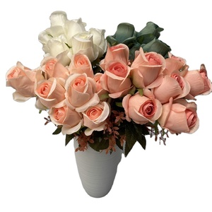 roses artificial flowers bridal bouquet red white artificial roses flower silk peony artificial flowers rose bouquet