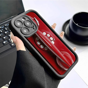 Funda de lujo roja para <span class=keywords><strong>tel</strong></span>éfono móvil con diseño de lente de cámara y estampado fotográfico, a prueba de golpes, de TPU, para iPhone 11 12 13 14 15 16 17 Pro Max - Product Image 5