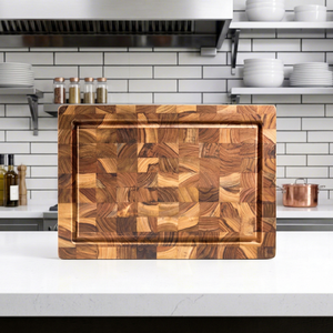 Tabla de Cortar de Acacia con Certificación FSC, Bloque de Cortar con Mango de Madera, 1.5 cm de Grosor, Apta para Lavavajillas, Ecológica, para Uso en la Cocina, Ha Le Teak - Product Image 1