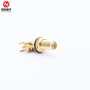 金メッキ<span class=keywords><strong>SMA</strong></span>メス直角同軸RFコネクタ<span class=keywords><strong>23mm</strong></span>防水OリングPCBマウントオスプラグ-<span class=keywords><strong>SMA</strong></span>直角コネクタ