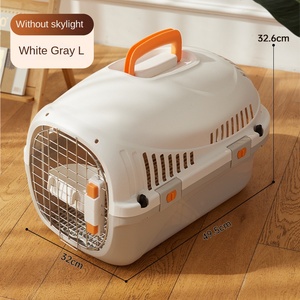 Yeni moda katı plastik kedi hava durumda taşınabilir Pet nakliye taşıma kafesi sırt çantası tarzı katı kedi çantası araba taşıma için - Product Image 6
