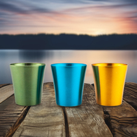 Gobelet écologique recyclé, logo personnalisé par sublimation, tasse à boisson en vrac, 32 oz, 3 oz, 1 litre, tasse en aluminium