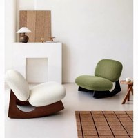 Fauteuil à bascule moderne du milieu du siècle, en bois massif, une place, pour petits appartements, salon et chambre à coucher