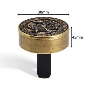 Difusor de Aroma para Auto, Clip Metálico Dorado Redondo con Forma de Dragón Vintage, Perfume para Auto - Product Image 6