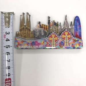 Hatıra 3d OEM İspanya <span class=keywords><strong>Barcelona</strong></span> MDF ahşap buzdolabı mıknatısı - Product Image 5