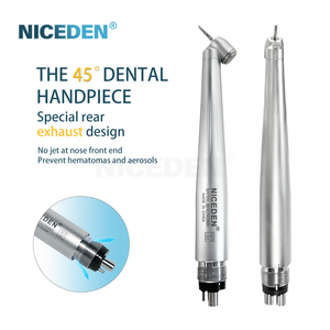 Niceden 4 <span class=keywords><strong>Hole</strong></span> Mini Head LED E-Generator Cojinete de cerámica Alta velocidad 45 grados Led Quirúrgico 1 1 1 Ratio Pieza de mano dental - Product Image 1