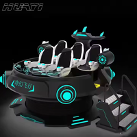 9D VR 360 Silla de simulación de vuelo UFO para el hogar y deportes al aire libre compatible con 5 asientos PC y equipo MR para Cinema VR Experience