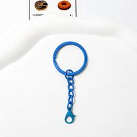 Porte-clés anneaux fendus couleur bonbon avec mousqueton en gros pour loisirs créatifs, breloques de sac, accessoires de porte-clés, breloques de sac à main
