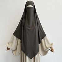 Khimar en Jersey Premium pour Femmes Musulmanes, Voile Long de Prière Modeste, Tissu Islamique de Haute Qualité Extensible pour l'Aïd et le Ramadan, Vente en Gros de Hijabs