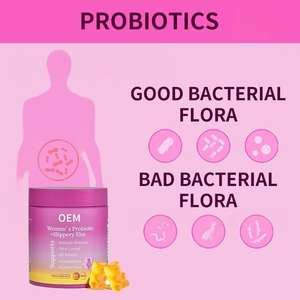 Professioneel gefabriceerde probiotische antioxidant gummy snoepjes van voedingskwaliteit voor volwassen vrouwen in de menopauze (vegetarisch) 24 maanden houdbaarheid - Product Image 3