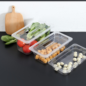 Hiện Đại Hình Chữ Nhật Nhựa Pet Thân Thiện Với Môi Bền Công Suất Lớn Hộp Lưu Trữ Hot-Bán Trong Suốt Nhà Bếp Lưu Trữ Nhà - Product Image 1