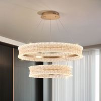 Lustre circulaire de style italien pour salon, design minimaliste de luxe, design Swan Lake, construction en fer LED, installation moyennement complexe