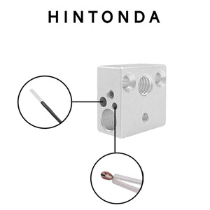 Bloc chauffant en alliage d'aluminium Hintonda pour imprimante 3D, modèle amélioré pour extrudeur, version classique - Product Image 2