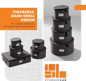 Lot de 5 boîtes de rangement rigides grises avec séparateurs matelassés pour assiettes, verres à vin, tasses, soucoupes, <span class=keywords><strong>vaisselle</strong></span>, déménagement et stockage - Product Image 4