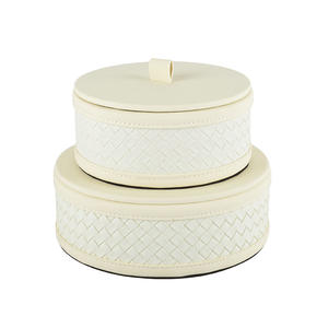 Caja Redonda de Escritorio Pequeña, Bandeja Decorativa PARA EL Hogar, Organizador de Maquillaje, Joyería, Cosméticos, Relojes, Llaves, Teléfonos Móviles - Product Image 2