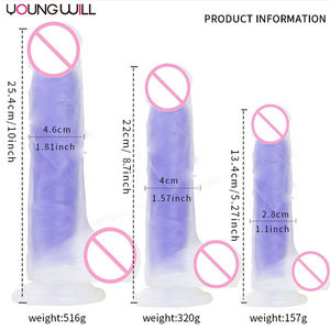 Grands jouets érotiques, gros gode, double couche, silicone liquide luminescent, pénis réaliste, gode réaliste, jouet sexuel <span class=keywords><strong>pour</strong></span> adultes <span class=keywords><strong>pour</strong></span> femmes - Product Image 3