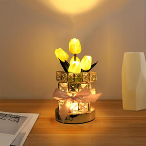 Adorno de lámpara Cubo de tulipán Cristal Ambiente Luz Mesa Decoración Regalo Uionen 2176 - Product Image 6