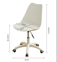Chaise de bureau mobile pivotante à dossier inclinable moderne haut de gamme en nylon transparent ergonomique à succès