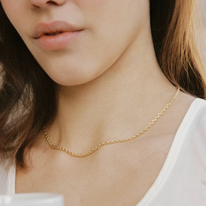 Collier chaîne maille forçat personnalisé en argent sterling 925, bracelet chaîne maille forçat personnalisé, collier personnalisé pour <span class=keywords><strong>femme</strong></span>, colliers anti-ternissement - Product Image 5