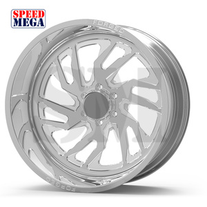 Jantes de camion forgées tout-terrain, noir brillant avec finition usinée, 20, 22, 24, 26 pouces, 6x139.7 pour F150, usage intensif - Product Image 3