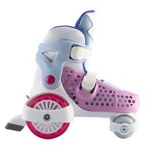 Patins à roulettes ajustables pour enfants de 5 à 8 ans, pour le plaisir en extérieur, avec effets lumineux - Product Image 2