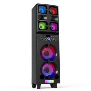 Fabrika toptan mavi diş yüksek DJ Powered taşınabilir Stereo hoparlör parti kutusu Karaoke hoparlörü
