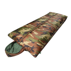 Woodland Camouflage <strong>210T</strong> <strong>Nylon</strong> Ripstop Tactical Down <strong>Sleeping</strong> <strong>Bag</strong>, Durable Lightweight Camping <strong>Sleeping</strong> <strong>Bag</strong>