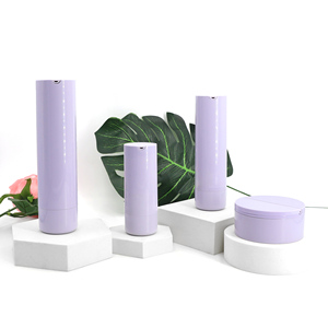 Big brand popular skin beauty bottle plastic cosmetic purple airless lotion pump twist bottle 30ml 50ml 100ml