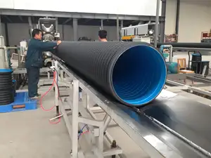 Haojia Pipe PE Double Wall Corrugated Pipe High Quality HDPE For Drainage Customized Plastic Culvert Pipe SN4 SN8 110-800mmmm