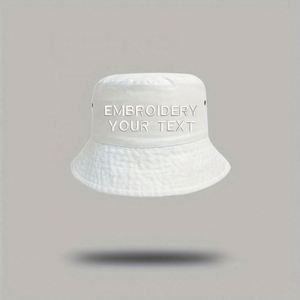 Custom Embroidered Bucket <b>Hat</b> Adjustable Cotton Outdoor <b>Sun</b> Protection Cap for <b>Men</b> Women Hand Drawn One Piece MOQ for Cycling - Product Image 5