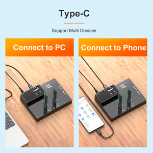 Maiwo อุปกรณ์ K3015P 2ช่องฟรี USB 3.2 Gen2 NVMe M.2 SSD Docking Station duplicator 10Gbps โซลิดสเตตไดรฟ์ท่าเรือ - Product Image 6