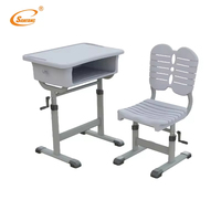 Muebles Escolares de Alta Gama, Mesa y Sillas de Estudio Combinadas, Juego de Mesa y Silla Escolar Ajustable para Escuela