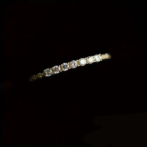 Anello Minimalista con Zirconi per Donne, Gioiello Semplice per Uso Quotidiano, Moda, Fidanzamento, Regalo per Feste - Product Image 2