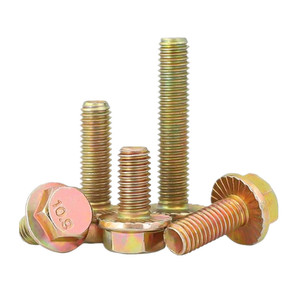 Răng cưa Hex mặt bích Bolt với các loại hạt DIN 6921 Hex mặt bích Bolt lớp 10.9 12.9 cường độ cao hình lục giác mặt bích bu lông - Product Image 1